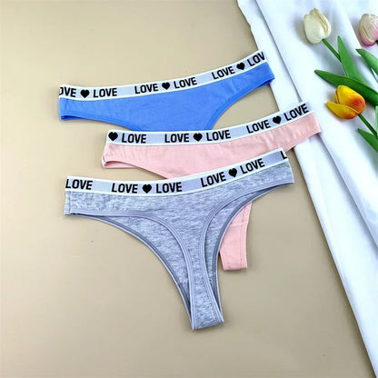 "Love Motif Cotton Thong Set™"