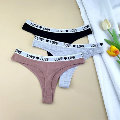 "Love Motif Cotton Thong Set™"