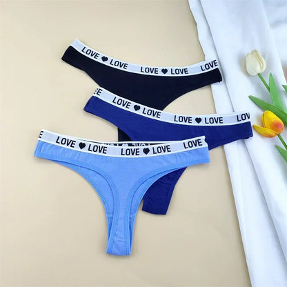 "Love Motif Cotton Thong Set™"