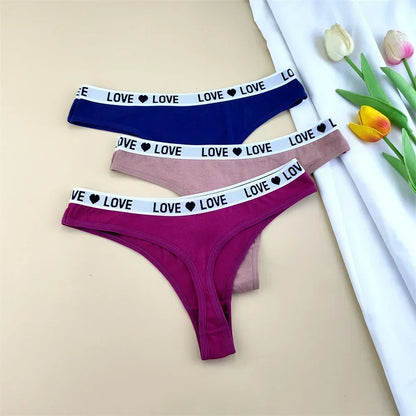 "Love Motif Cotton Thong Set™"