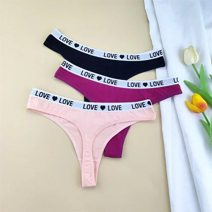 "Love Motif Cotton Thong Set™"