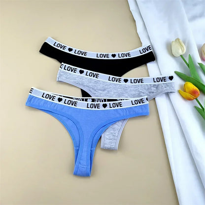 "Love Motif Cotton Thong Set™"