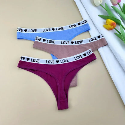 "Love Motif Cotton Thong Set™"