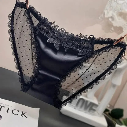 Elegant Satin Lace Embroidered Underwear™
