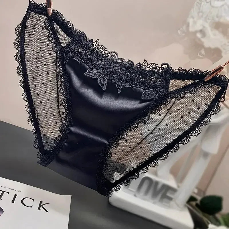 Elegant Satin Lace Embroidered Underwear™