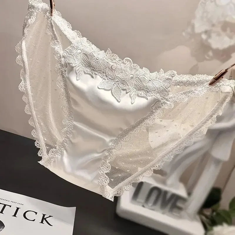 Elegant Satin Lace Embroidered Underwear™